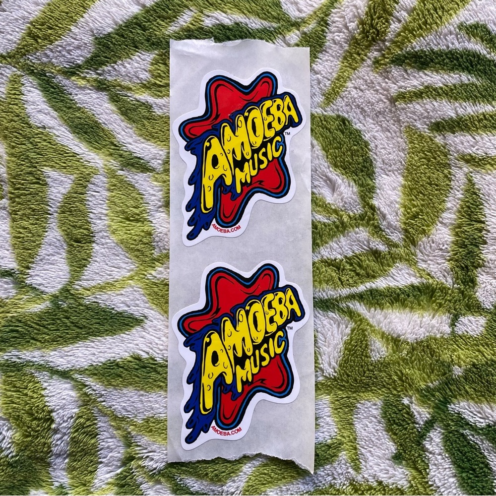 (2) Collectible Amoeba Music Stickers